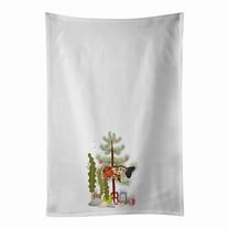 Carolines Treasures CK4515WTKT 28 x 19 in. Unisex Ranchu Goldfish Merry Christmas White Dish Towels Kitchen Towel - Set of 2