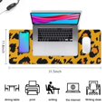thumbnail image 5 of Long Mouse Pads for Desk,Yellow and Black Of Leopard Print Desk Mats on Top Of Desks, Desk Mouse Pad Extra Large with 3mm Non-Slip Base and Stitched Edge for Gaming,Office,Work,Home 31.5"x11.8", 5 of 6