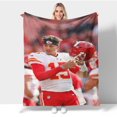 thumbnail image 1 of Manta ligera de franela suave de Patrick Mahomes para viajes, para fans de Mahomes, para sala de estar, dormitorio, sofá, decoración, 60 x 50 pulgadas, 1 of 8