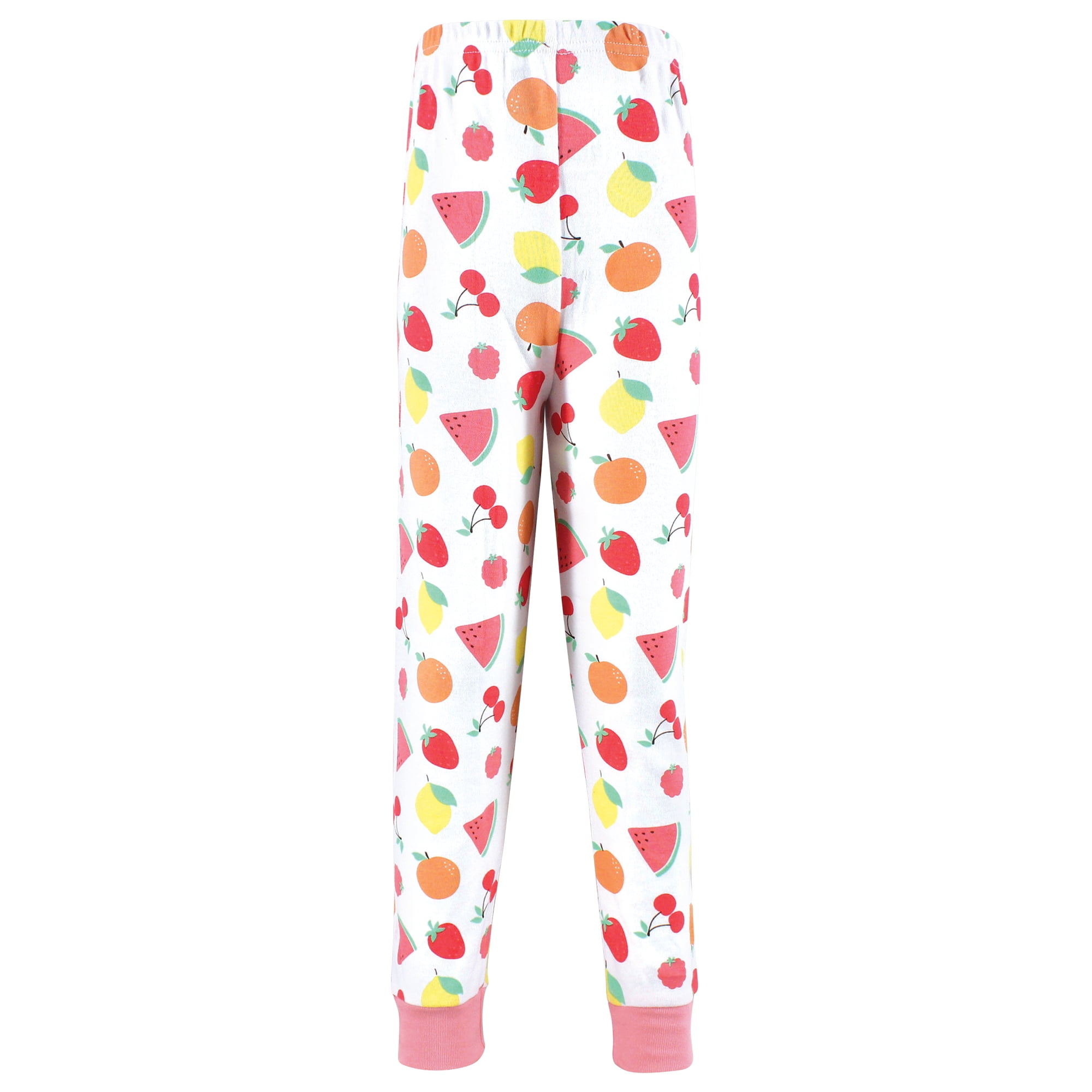 Hudson Baby Infant Girls Cotton Pajama Set, Fruit Salad Dreams, 6 Years