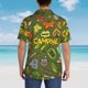thumbnail image 4 of Fotbe Camping 1 Camisa Hawaiana para Hombre Unisex – Camisa Casual de Verano con Botones de Manga Corta de Algodón y Lino,X-Large, 4 of 7