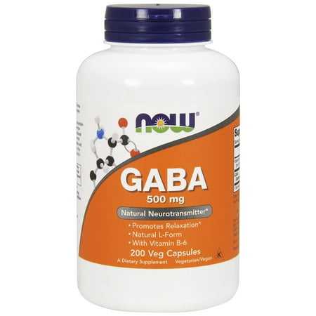 - NOW Supplements, GABA 500 mg + B-6, 200 Veg Capsules