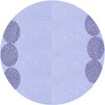thumbnail image 1 of Ahgly Company Machine Washable Indoor Round Transitional Heavenly Blue Area Rugs, 4' Round, 1 of 7