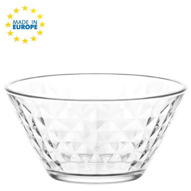 Glass Mixing Bowls for Kitchen, Clear Round Salad Prep Bowls, 1 Pc, 63 oz