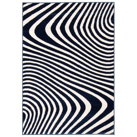 Zuma Tapis Bleu en Polypropylène 4 Pieds7 Pouces x 6 Pieds7 Pouces