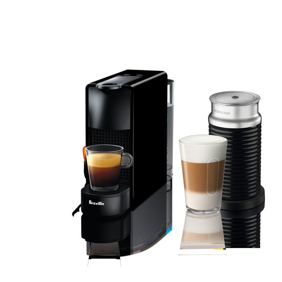 Nespresso Essenza Mini Espresso Machine by Breville with Milk Frother,20.3 fl oz, Piano Black