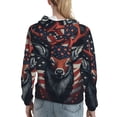 thumbnail image 7 of Cauagu Modern USA Deer Head for Women's Hooded Sweatshirts Pullover Hoodie for Women Fall Workout Sweat Long Sleeve Preppy Sweatshirts-Small, 7 of 7