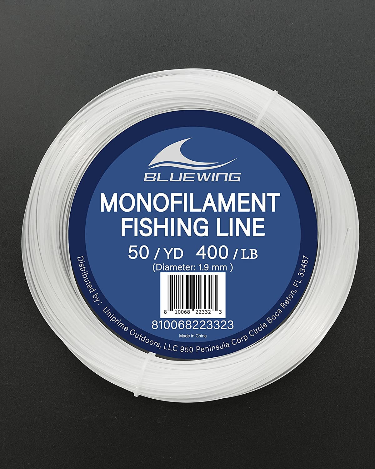 BLUEWING Monofilament Fishing Line Clear Invisible Thin Diameter Fishing  String Mono Fishing Line, Dia.0.6mm*500YD*50LB 