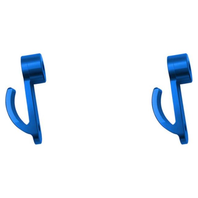 serony Alloy Easy-to- Side Storage Hook With Exquisite Craftsmanship Aluminum Alloy Hook Half Cover Hook blue 2Set