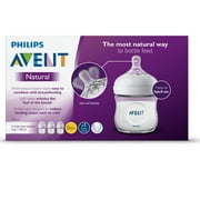 Philips Avent Natural Baby Bottle, Clear, 4oz, 3pk, SCF010/37