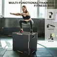 thumbnail image 3 of Signature Fitness 24" x 20" x 16" Plyo Box Non-Slip Jump Platform, Gray, 3 of 6