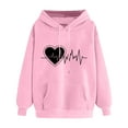 thumbnail image 2 of HUJlwoi Hooded Sweatshirt Women Lightweight Graphic Drawstring Long Sleeve Pullover Tops with Pockets Fall Fashion Clothes S-Xxl, 2 of 3