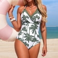 thumbnail image 5 of Women's One Piece Bikini Swimsuit Athletic Swimwear Sporty Swimsuit for Pool Beach Activities,Army Green,L, 5 of 8