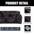 thumbnail image 4 of Neween Sofa Cover High Stretch Elastic Fabric 1 2 3 Seater Sofa Slipcover Chair Loveseat Couch Cover Polyester Spandex Furniture Protector Cover with 1 Pillowcase (2 Seater, Black Pattern), 4 of 7