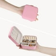 thumbnail image 4 of Travel Jewelry Box for Women Birthday Gifts Small Portable Organizer Case Pink, 4 of 8