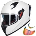 thumbnail image 6 of ILM Motorcycle Helmet Full Face with Pinlock Compatible Clear&Tinted Visors and Fins Street Bike Motocross Casco DOT(White, X-Large), 6 of 7