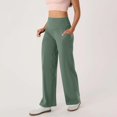 thumbnail image 7 of Yoga Pants Women Wide Leg With Pockets High Waist Stretch Casual Sweatpants Loose Comfy Palazzo Stretch Trousers, 7 of 7