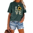 thumbnail image 2 of Anbech Sunflower T-Shirt for Women Graphic Butterfly Printed Short Sleeve Tee Tops with Crew Neck, 2 of 4