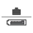 thumbnail image 1 of LSI - SATA / SAS cable - with Sidebands - SAS 12Gbit/s - 4-Lane - 4 x Mini SAS HD (SFF-8643) (M) to SATA (F) - 3.3 ft, 1 of 1