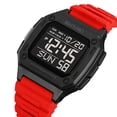 thumbnail image 6 of Aoznliie Digital Watch, 50m Waterproof Sport Watch for Men with Stopwatch Alarm, 47mm Large Face LED Running for Outdoor Hiking, Red, 6 of 9
