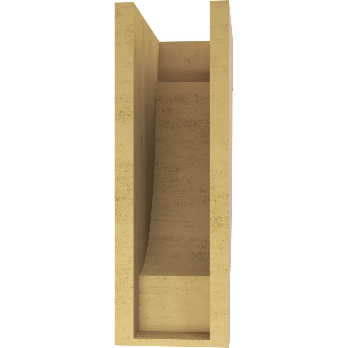 6"W x 12"D x 18"H Classic Alpine Rough Cedar Woodgrain TimberThane Corbel, Primed Tan