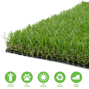 LITA 35MM Thick Realistic Artificial Grass Turf 8FTX10FT, Pro Synthetic Fake Grass Mat for Outdoor Pets Garden Landscape Balcony Dog - Faux Grass Rug Lawn Indoor Carpet with Drainage Holes