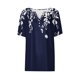 thumbnail image 4 of Blusas de Manga Corta para las Mujeres Impresas Cuello Redondo Casual Top, Blusa de Algodón de Imitación para el Hogar Y Diario, 4 of 4