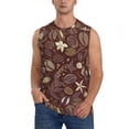 thumbnail image 2 of Lsque Coffee and Flowers Print Men's Cotton Blend Sleeveless Muscle Shirts (S-3XL)- Moisture Wicking, Odor Protection, UPF 30+,Small, 2 of 8