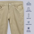 thumbnail image 3 of Educated Uniforms Girls 4-20 Adjustable Waist Skinny Stretch School Pant (Khaki 10), 3 of 5
