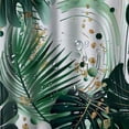 thumbnail image 5 of Orinice Abstract Tropical Leaves Shower Curtain Boho Green Gold Palm Leaf Monstera Botanical Minimalist Bathroom Modern Aesthetic Bath Accessories Art Home Decor Fabric 12 Pack Hooks 69x72, 5 of 7