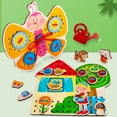 thumbnail image 1 of Gwong Juguete DIY Casa de mariposa de madera Puzzles Lacing String Game Education Niños Juguete Gwong 30005460, 1 of 7