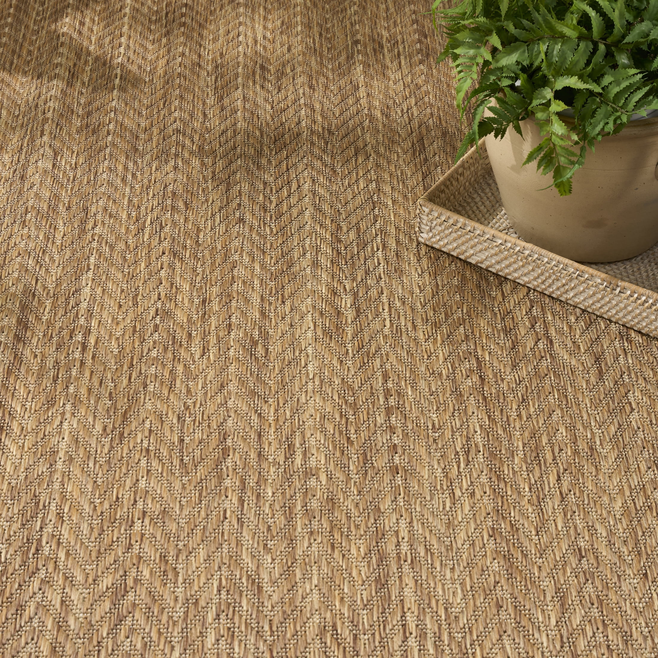 Nourison Horizon Indoor/Outdoor 5' x 7' Natural Modern Rug