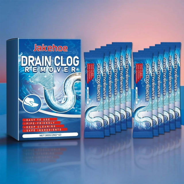 hengsof Powder Type Drain Clog Remover, Drain Cleaner Gobbler and Clog Dissolver,Smell Eliminator Remover,Shower Drain Cleaner