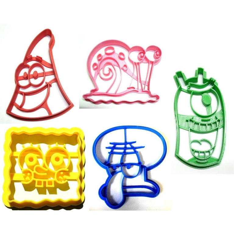 Spongebob Squarepants Cartoon Characters Set Of 5 Cookie Cutters USA PR1027 Spongebob Squarepants Cartoon Characters Set Of 5 Cookie Cutters USA PR1027