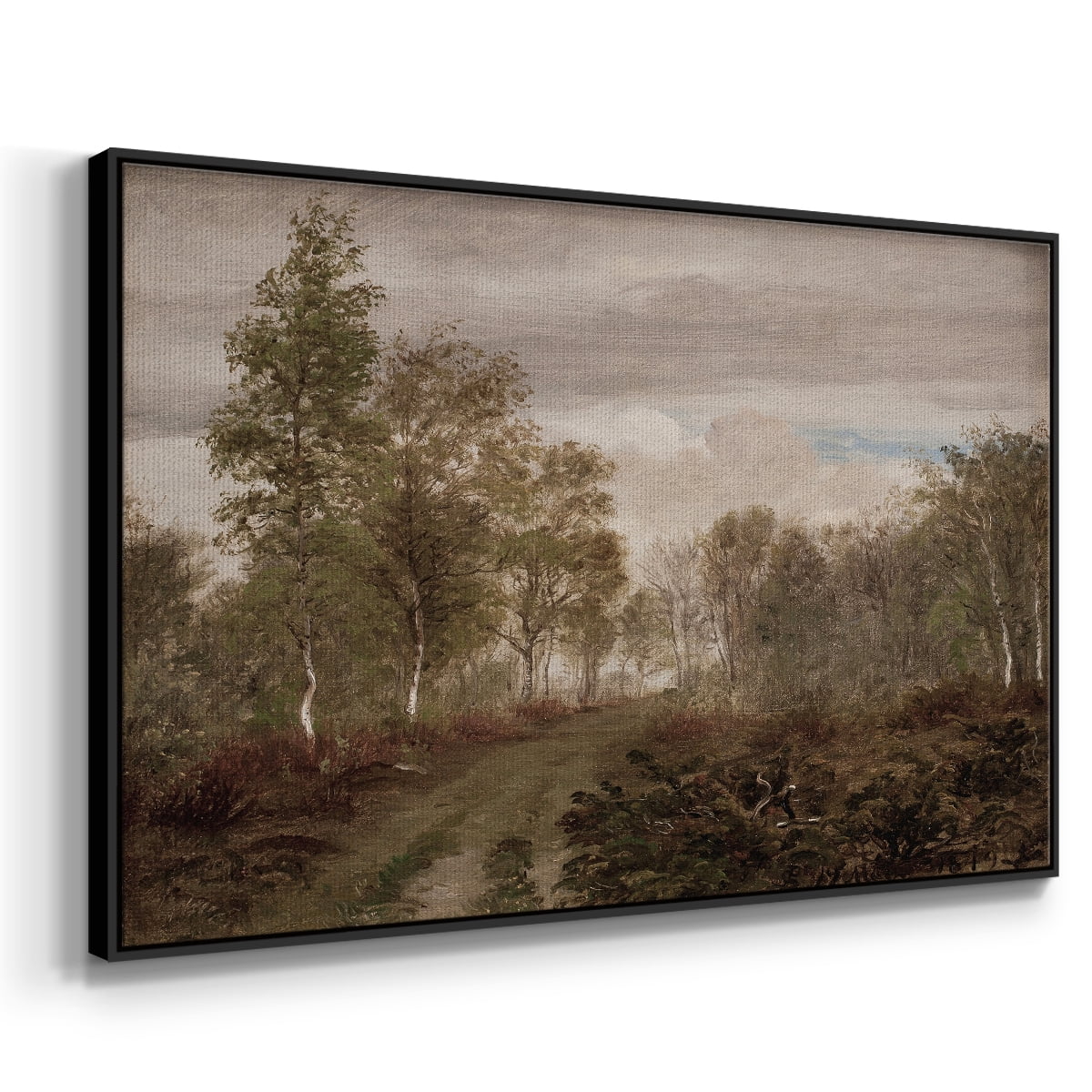 Vintage Landscape-CCCXV By Wexford Home Framed in Black Wood Gallery Wrapped Canvas 17 in. x 25 in.
