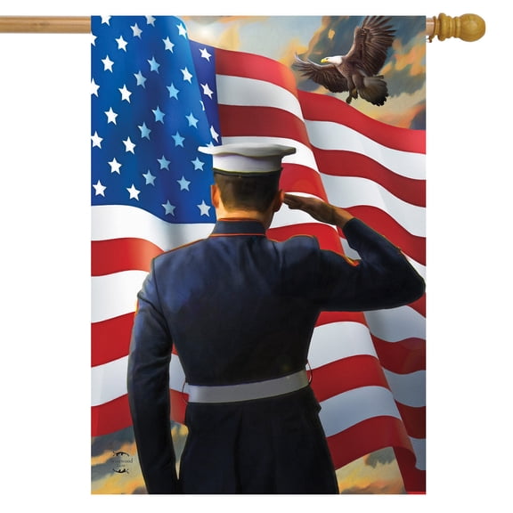Briarwood Lane America's Heroes Military House Flag