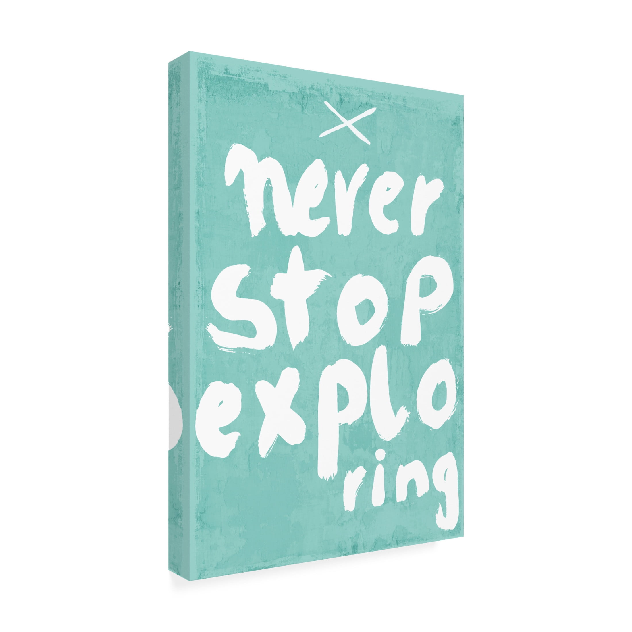 Canvas Wall Art - Treechild 'Never Stop Exploring' Wall Art for Living Room, Bedroom, or Office D?cor by Trademark Fine Art - 12 x 19 Inches