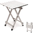 thumbnail image 2 of Sunnyfeel Compact Lightweight Portable Aluminum Folding Camping Table, 18-Inch Side Table (Gray), 2 of 8