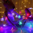 thumbnail image 4 of Luxtrada Chirstmas String Lights Snowflake Colorful Lights Icicle String Light for Garden Holiday Party Wedding Christmas Tree Decoration (Colorful,40LEDs 6m), 4 of 6
