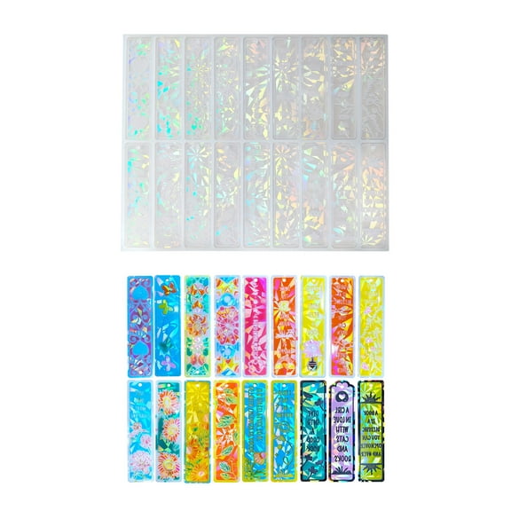 DIY Flower Bookmark Resin Mold Silicone Bookmarks Mold Making Resin Jewelry DIY Craft Holographic Mold for Epoxy Resin