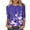 Purple, variant on SHE IS Womens 3/4 Sleeve Tops, Long Shirts for Women Plus Size Womens Floral Tops Dressy Casual Womens Blouses for Work Professional Tunic Tops Women Long Sleeve