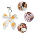 thumbnail image 3 of Unique Bargains 1 Pc Fashion Bow Scarf Heart Print Handbag Charm Bag Accessories Yellow, 3 of 5
