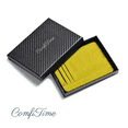 thumbnail image 6 of ComfiTime Slim Men’s Wallet - RFID Minimalist Wallet for Men & Women, Small Thin Leather Wallet with ID Window, Credit Card Holder Front Pocket Wallet, Travel Accessories & Gift Box, Citrine Yellow, 6 of 11