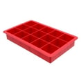 thumbnail image 2 of Starfrit - Ensemble de 2 Moules à Glaçons en Silicone Souple, Capacité de 15 Cubes, Rouge, 2 of 7