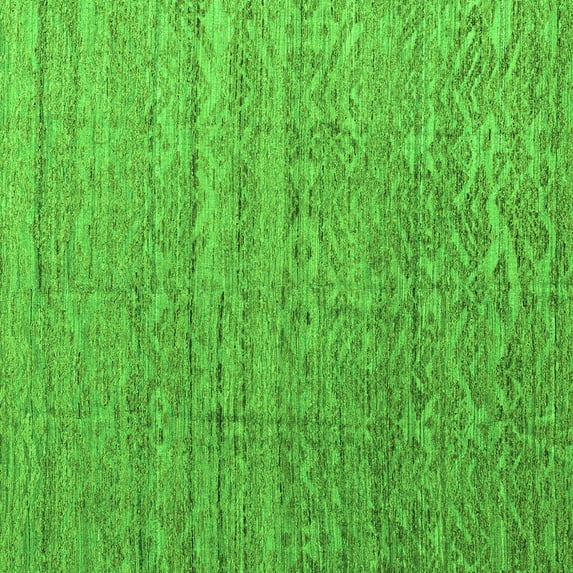 Ahgly Company Indoor Square Abstract Green Modern Area Rugs, 3' Square