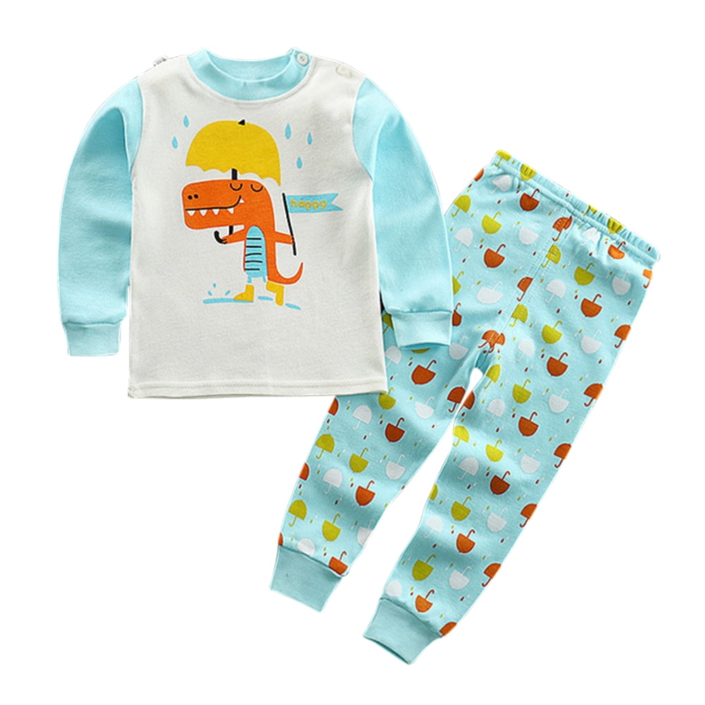 2Pcs Toddler Kids Girls Cartoon Hoodie Top Coat Soft Cute Sleepwear Outfit Sets 
