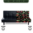 thumbnail image 5 of SCRAWLGOD Cherry Floral Print Couch Slipcover Stretch 1 Piece Sofa Protector Couch Cover Washable Anti Scratch Sofa Cover Without Armrest for Pets, 5 of 9