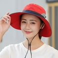 thumbnail image 5 of Sombrero de sol de verano para mujer, sombrero de playa de ala ancha, sombrero anti ultravioleta para exteriores, sombrero de cola de caballo fresco plegable, 5 of 5