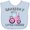AE-Light Blue, variant on Inktastic Grandpa's Little Farmer- Pink Tractor and Flowers Boys or Girls Baby Bib