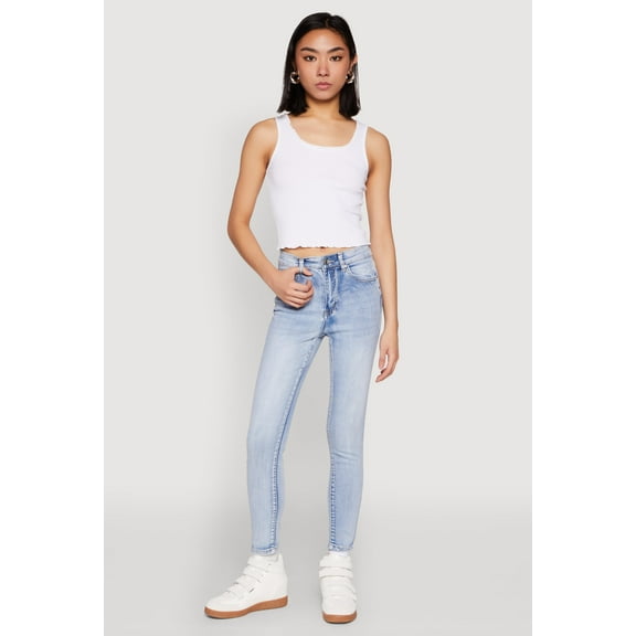 Womens WAX Mineral Wash Skinny Jeans